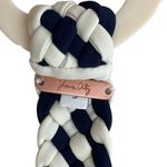 Johanna Ortiz Navy White stretchy braided belt Small Photo 1