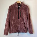 PINK - Victoria's Secret VS Pink Teddy Fleece Half Zip Pullover Sweatshirt Sherpa Photo 0