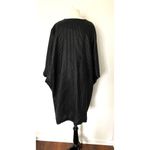 Josie Natori Black Ottoman Shine Coat Short Sleeve Kimono Cover Photo 3