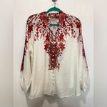 Soft Surroundings  Amalia Blouse 100% Cotton Button Detailed Lined Top Size Large Photo 1