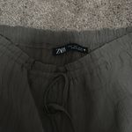 ZARA  Textured Pants Sea Green Photo 4