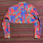 PATRON CITO USA PAISLEY WESTERN PEARL SNAP CROP TOP BUTTON UP Purple Size undefined Photo 5