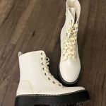 Unionbay Brand New  Combat Boots Womens Size US 7.5 Yellow Sunflower Lace Up Photo 0