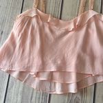 For Love & Lemons Pink Lightweight Ruffle Crop Top Photo 2