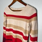 Athleta 100% cashmere lodge sweater chianti striped pullover cozy warm size XS Photo 1