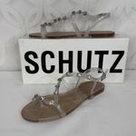 Schutz  Bria Crystal Clear Jelly Embellished Sandal with Dust‎ Bag Size 6 NIB Photo 11