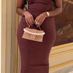 House Of CB  Lucia Strapless Corset Maxi Dress in Grape Size Large+ (X-Large) Photo 3