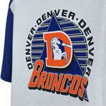 Junk Food NFL Denver Broncos Color Block Crop Short Sleeve Tee Small White Photo 5