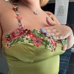 Princess Polly Green Floral Mini Dress Photo 0