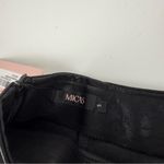 Micas NWT  Contrast Pleated Faux Leather Mini Skirt Photo 4