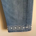 Lucky Brand Cottagecore Embroidred Geometric Pattern Hem Sweet Crop Summer Jeans Photo 3