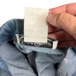 Vintage Saint Germain Paris Flower Print Denim Vest Size Large Blue Photo 7