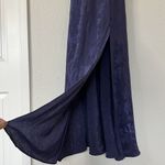 Victoria's Secret Vintage Gold Label Victoria’s Secret Navy Jacquard Satin Maxi Dress Goth Fairy M Photo 2