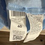 120% Lino Blue Tiered Glitter Mini Dress Palm Print Size XS Photo 7