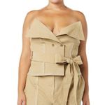 Making the Cut Deconstructed Strapless Corset halter Top size Medium corduroy Photo 3