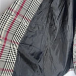 Ophelia Roe Black Red White Plaid Double Breasted Blazer Jacket Size Large Photo 6