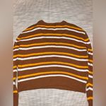 Garage Brown Striped Cropped Sweater Size P/S (XS/S) Photo 1