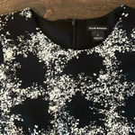 Club Monaco Kaisie Dress Black White 3/4 Sleeve Stretch Knit Lined Size 6 Photo 4