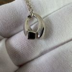 Gucci  Purple Stone Pendant Necklace Sterling Silver Vintage Photo 4