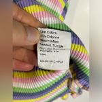 SheIn Striped Ribbed Stretch Crop Top Pastel Colored Short Sleeve Size Small Photo 10