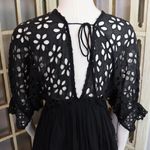Free People  Bella Note Eyelet Black Boho Short Casual Baby Doll Dress [small] Photo 8