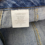 Carmar Belted Zip Front Denim Jean Mini Skirt in‎ Blue Size US 27 Photo 6