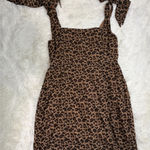 Lush Clothing Leopard Print Bow-Tie Strap Dress Photo 0