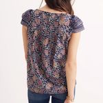 Madewell Story flutter sleeve top floral on navy 12 Photo 1