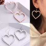 Boutique pearl heart earrings Photo 0