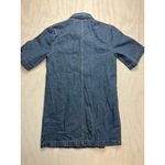 FUTURE COLLECTIVE Denim Shirt Dress Short Sleeve Collared Button Front Blue S Photo 7