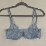 Victoria's Secret  Light Blue Lace Unlined Demi Bra 32C Floral Sheer READ‎ Photo 1