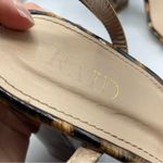 Raid Brown Leopard Print Block Chunky Heels Strappy Womens Sandals 7 Ankle Strap Photo 5