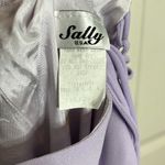 Y2k vintage lilac asymmetrically beaded sparkles strap tie back gown xxl Purple Photo 2