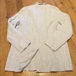 Tahari  Linen Minimalist Oversized Vented Jacket Blazer Pale Gray Size Large Photo 9