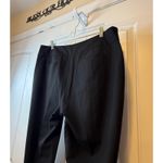 Talbots  Heritage Black Flat Front Ankle Crop Pants Side Slit Size 14p Workwear Photo 3