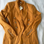 Magaschoni  Burnt Orange Double-Breasted Blazer Photo 0