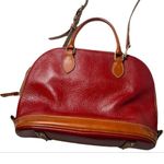 Dooney & Bourke  | Medium | Brick Red Pebbled Leather Domed Satchel Bag Purse Photo 4