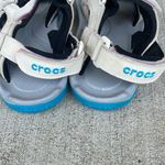 Crocs Blue White XTG Lopro Golf Strap Back Spikeless Sandals Shoes Womens Size 8 Photo 2