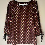 Dressbarn 3/4 Sleeve Purple / Red / Yellow Blouse Size Large Photo 14