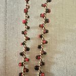 CAbi “La Boheme” Necklace – Red Teardrop Beads & Gold Chain Photo 6