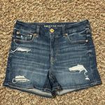 American Eagle Curvy Midi Jean Shorts Size 6 Photo 0