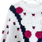 ZARA Ecru Wool Blend Floral Crocheted Sweater size Small NWOT Photo 4