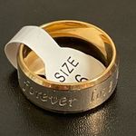 8mm gold forever love ring size 6 Photo 5