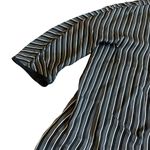 Max Mara Studio Striped Dress Crossover Retro Y2K 3/4 Sleeves Size 8 Women's Photo 3