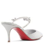 Christian Louboutin Planet Queen 70 Glitter Leather Pump in Silver Glitter Photo 14