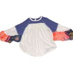 We The Free Free People Friday Fever Patch Work Detail Bell Sleeves Top size S Photo 10