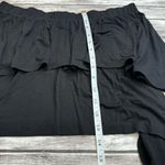 Go Couture Women's Off Shoulder Tiered Black Cropped Blouse L LG Large Ruffles Photo 9