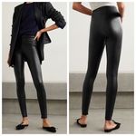 Commando Faux Leather Leggings Black High Rise Compression Pants Women’s Small Photo 1