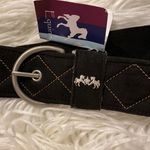 Equine Couture  Belt size M long 44” Black and Tan brand new quilted suede Photo 1