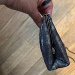 Jessica McClintock Silver Metallic Print clutch bag chain strap purse Photo 5